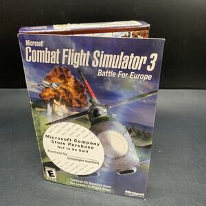 Microsoft Combat Flight Simulator 3 Battle for Europe SEALED 2002 Original Box